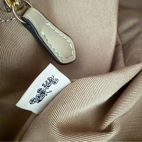 COACH Signature Ava Chain Tote Leather Handbag Shoulder Bag - Picture 12 of 15